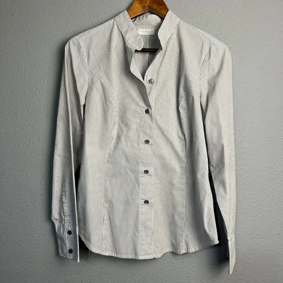 New York & Company Argyle Sweater Shirt Collar Gray Red‎ Black White Medium - Picture 4 of 13